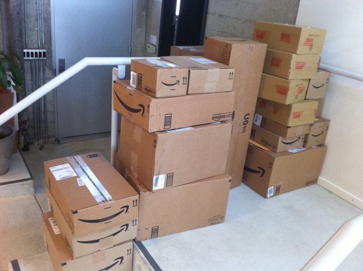 Pile of Amazon packages