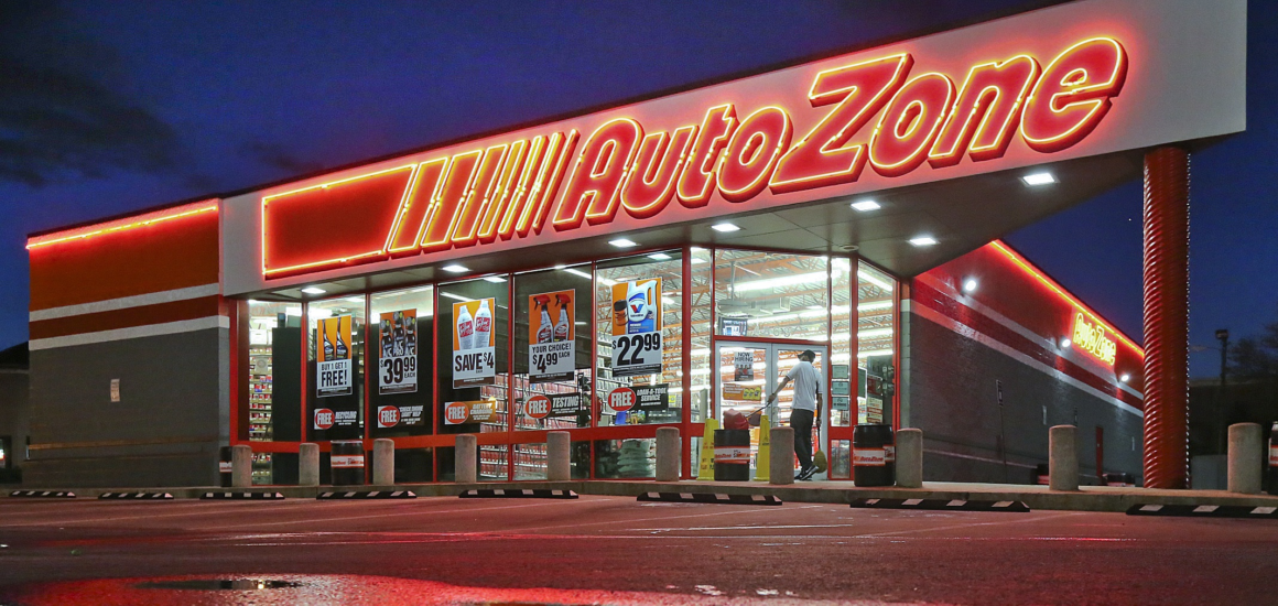 Photo of autozone store at night